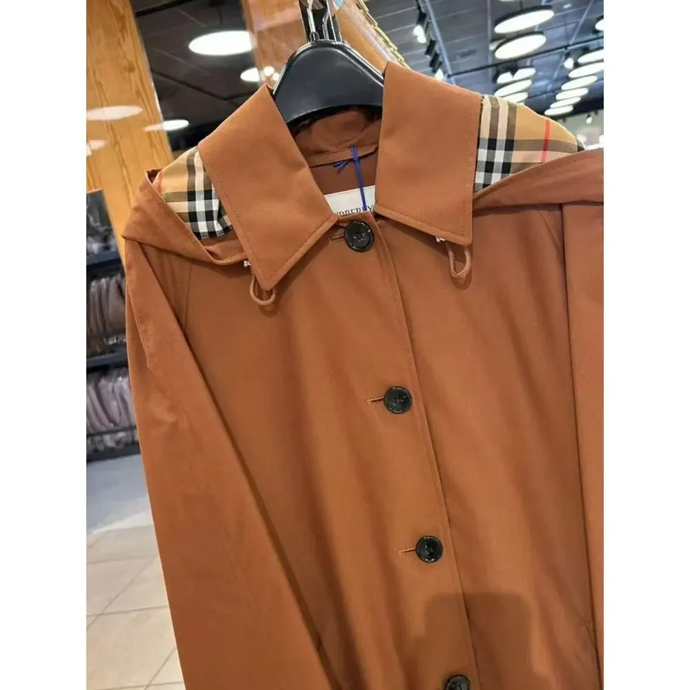 Burberry Women’s Hooded Single-Breasted Coat with hood New US4 - Picture 5 of 14